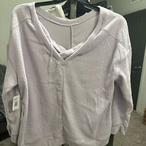 Cozy Lavender V-Neck Sweater